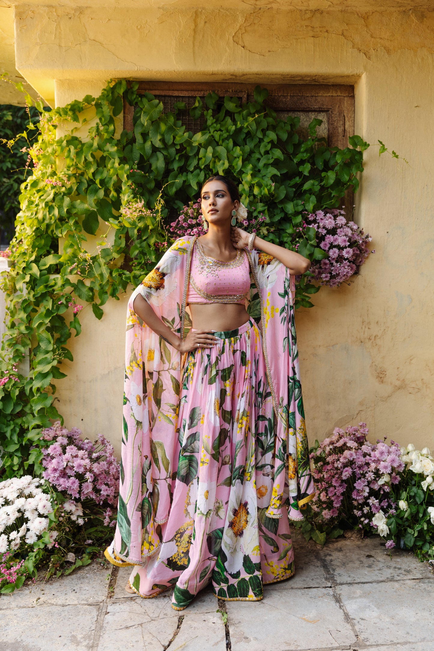 Gulbahar Cape Lehenga Set