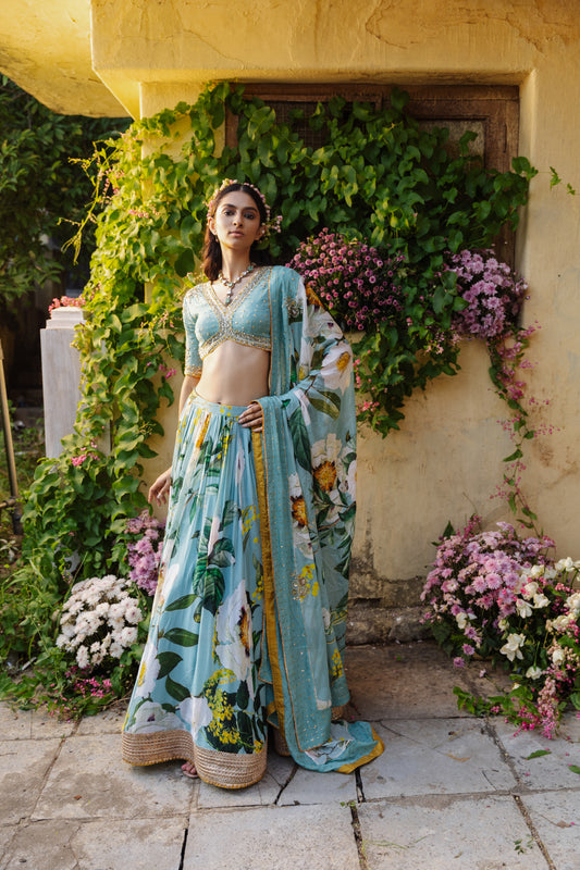 Gulrez Floral Lehenga Set