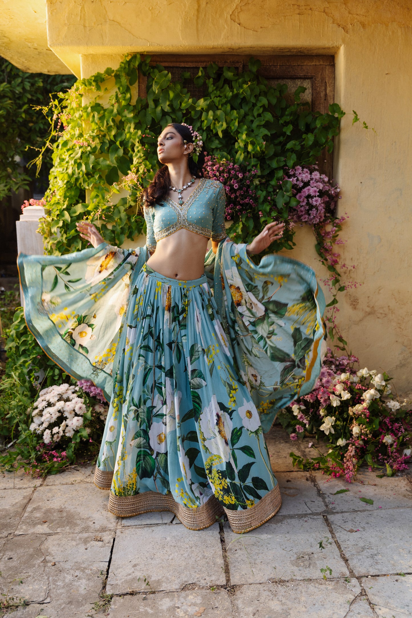 Gulrez Floral Lehenga Set