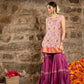 Rukhsaar- blossom pink Sharara set