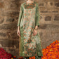 Nazaha- forest green silk Tissue Kurti set