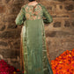 Nazaha- forest green silk Tissue Kurti set