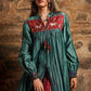 Hyatt- deep sea teal Chanderi sharara set