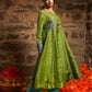 Gulzaar- lime green silk Kurti set