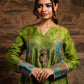 Gulzaar- lime green silk Kurti set