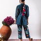 Shiza- Imperial Blue Chanderi co-ord Set