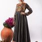 Aarzoo- Midnight Blue Silk Embroidered Anarkali Set