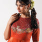 Heer- Radiant Orange Embroidered Anarkali Set