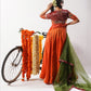 Heer- Radiant Orange Embroidered Anarkali Set