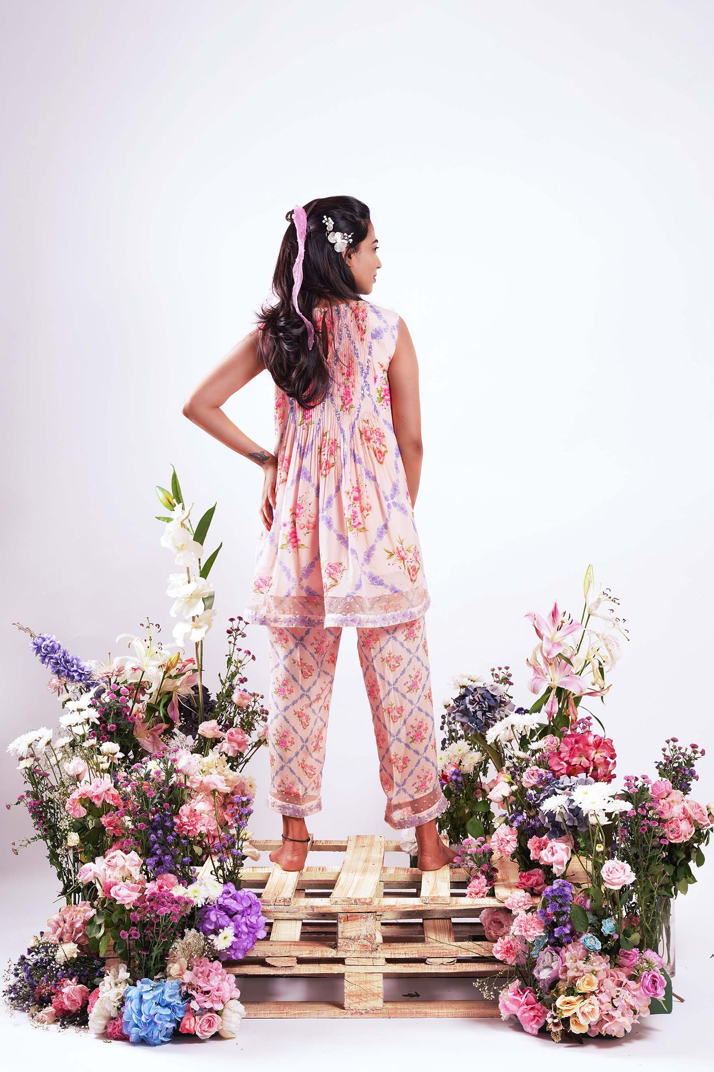 English Vintage - Floral print Pink Co-ord  set