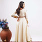 Nazakaat- dreamy Ivory embroidered Anarkali set