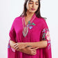 Azelie-Nakshatra Pink Hand Embroidered Kaftan Dress