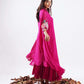 Azelie-Nakshatra Pink Hand Embroidered Kaftan Dress