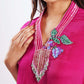 Azelie-Nakshatra Pink Hand Embroidered Kaftan Dress