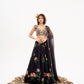 La fleur -Black embroidered lehenga set