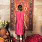 Zoha- pink blaze embroidered kurti set