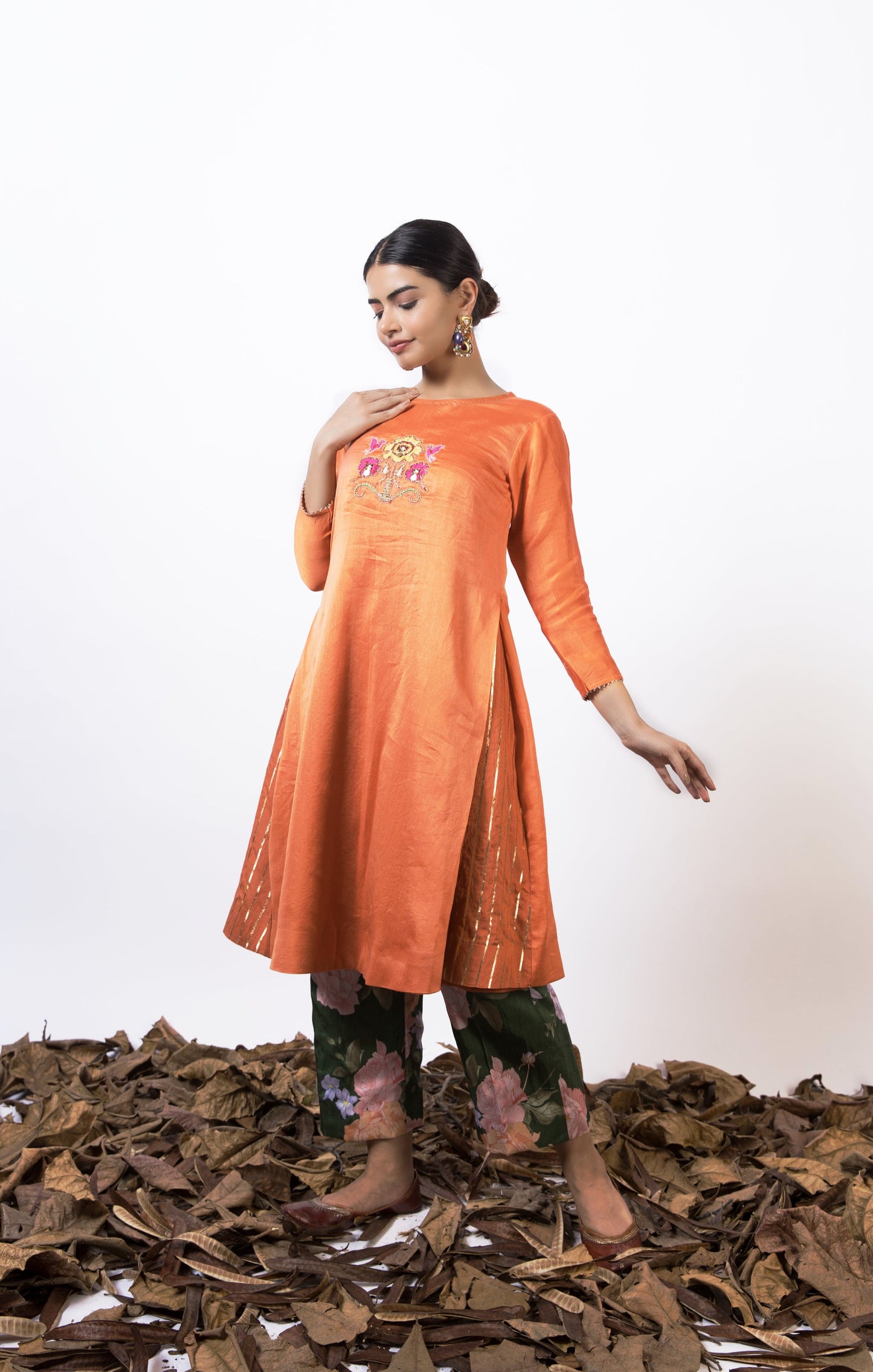 Orange Crush Kurti Set