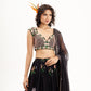 La fleur -Black embroidered lehenga set