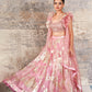 Charm pink intricate hand embroidered lehenga with overcoat