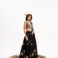 La fleur -Black embroidered lehenga set