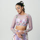 Lilium -Hand Embroidered Lilac Lehenga Set