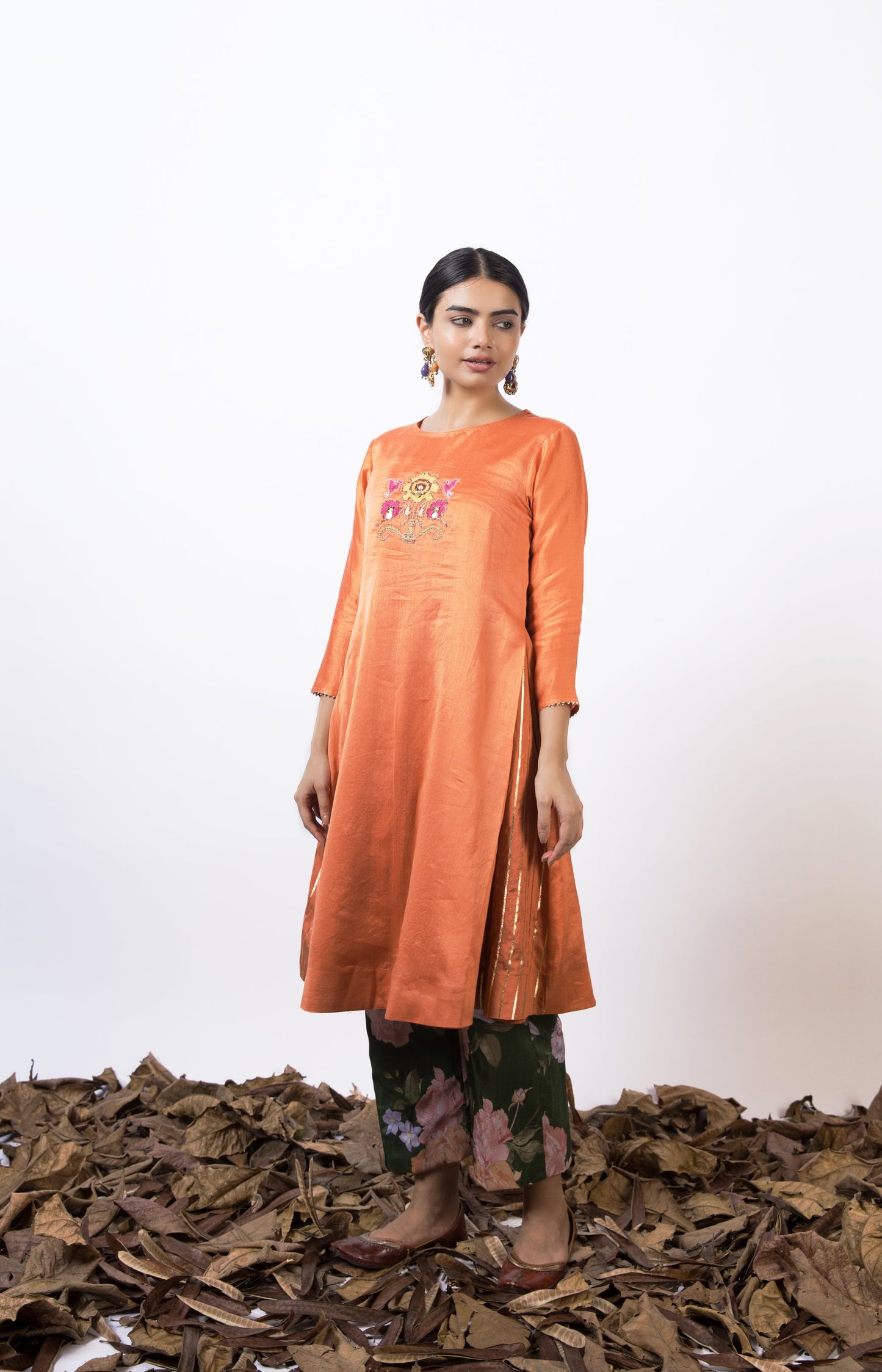 Orange Crush Kurti Set