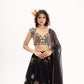 La fleur -Black embroidered lehenga set