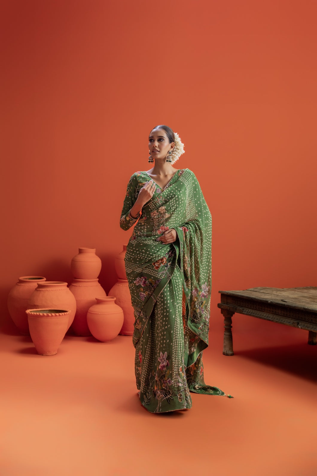 Aranya Bandani Saree