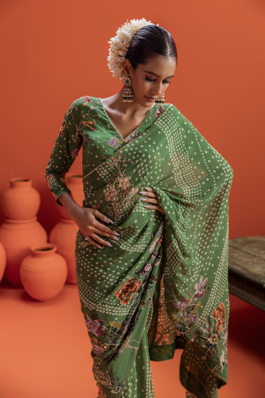 Aranya Bandani Saree