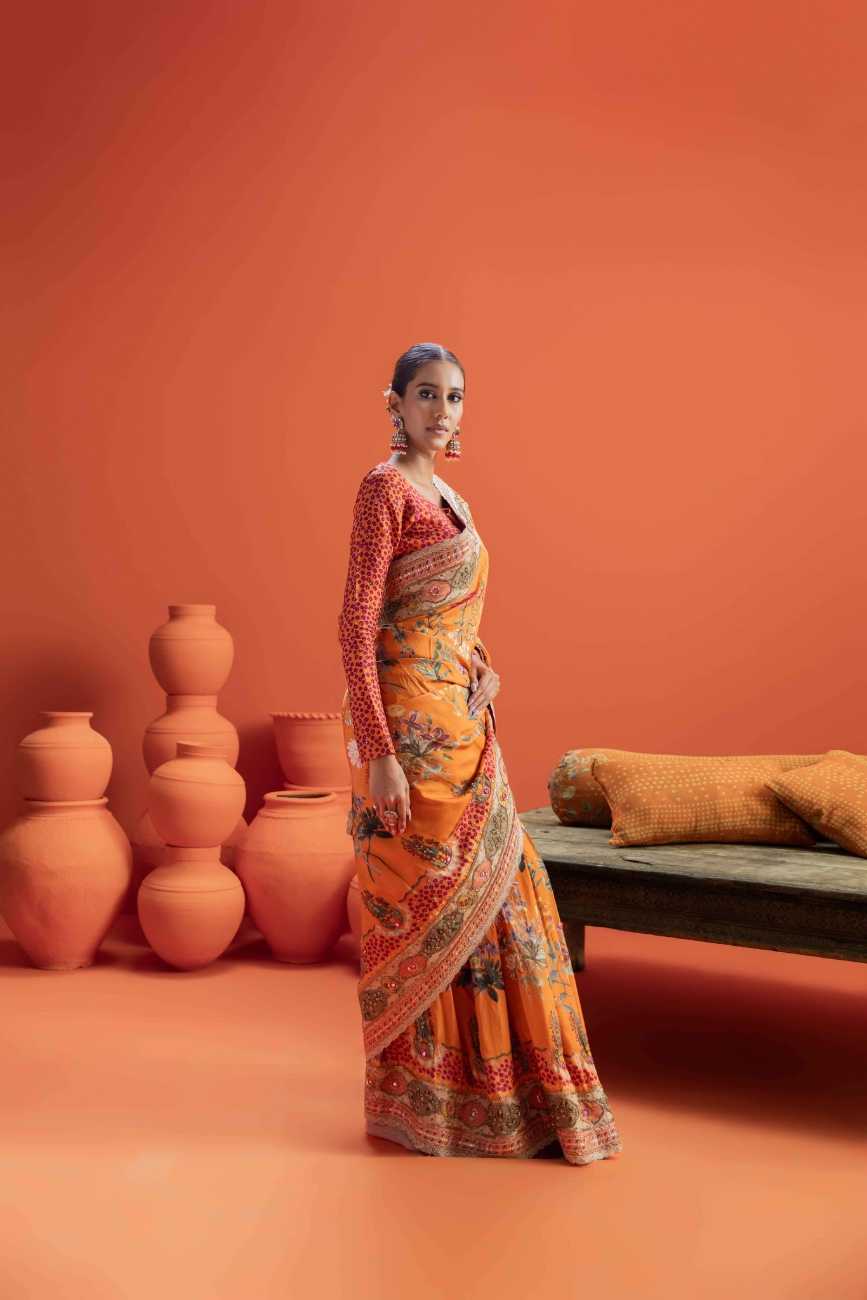 Gulzar Bandhej Saree