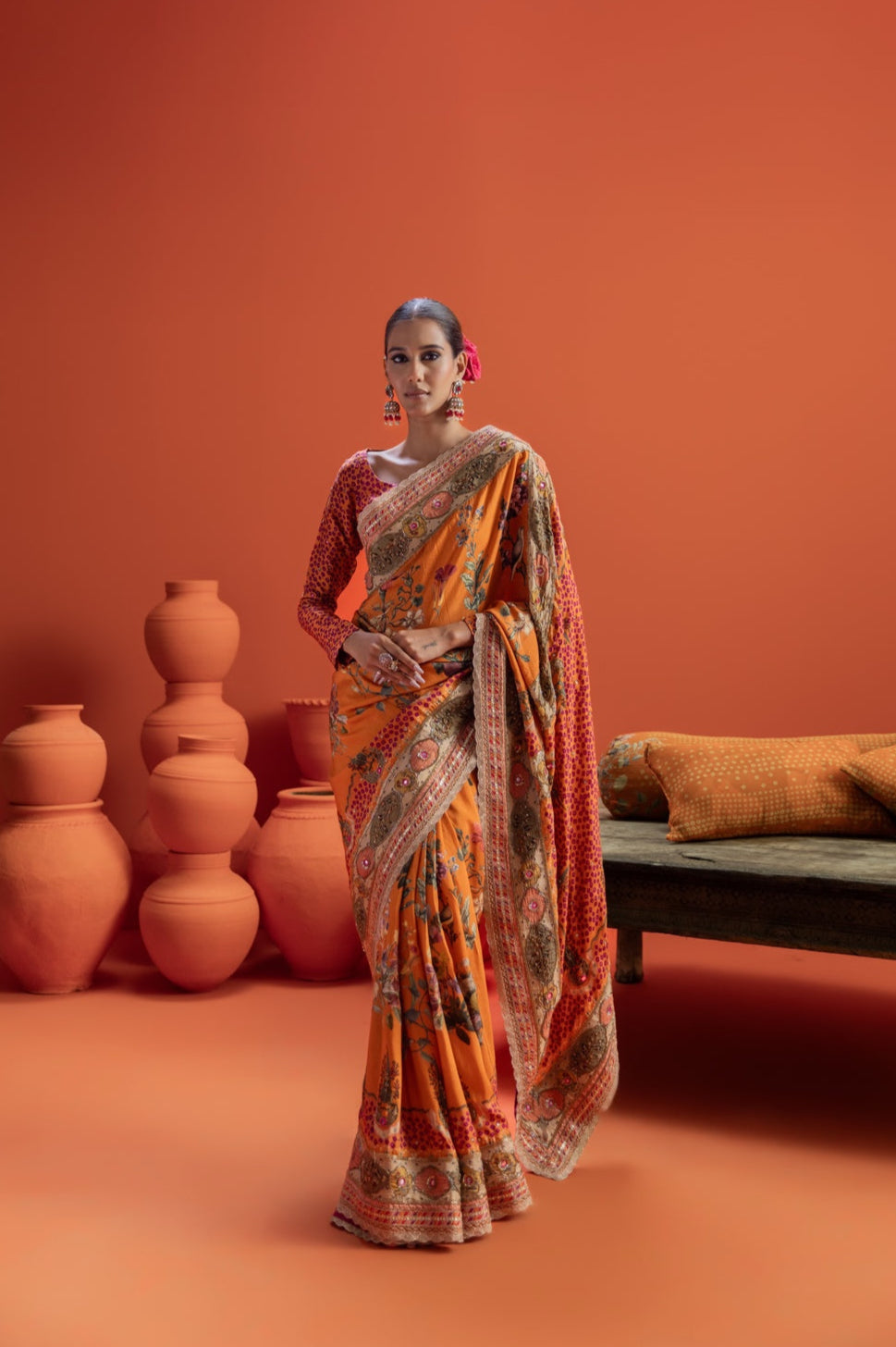 Gulzar Bandhej Saree