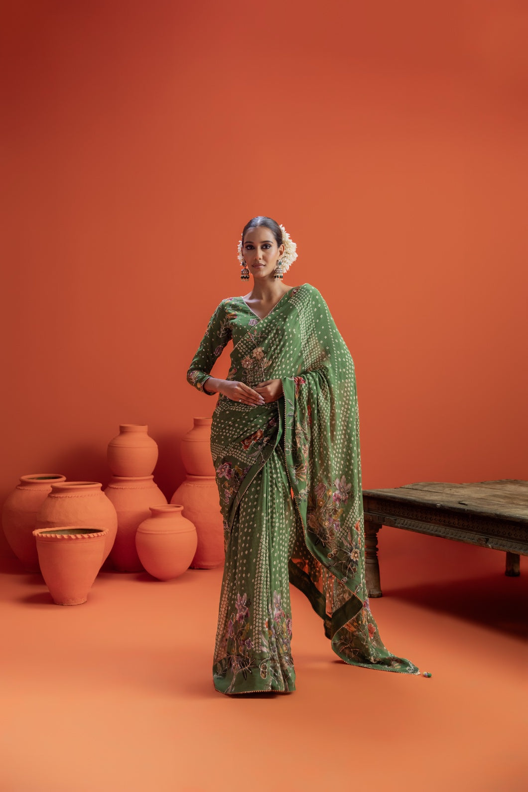 Aranya Bandani Saree