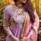 Lilac shaded pomme chanderi anarkali set