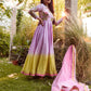 Lilac shaded pomme chanderi anarkali set